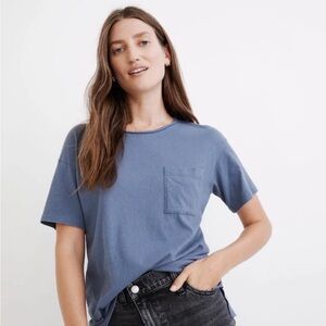 NWOT SOFTFADE Madewell Blue Short Sleeve Tee